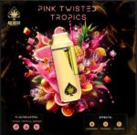 A sleek Ace Pink Twiste Tropics 2g disposable vape pen against a clean background, highlighting its vibrant design.