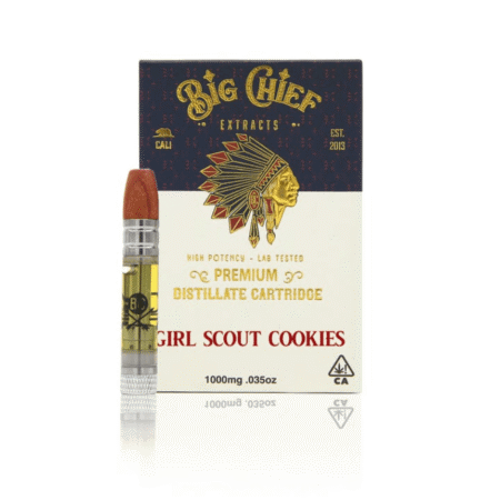 Big Chief Girl Scout Cookies vape cartridge with its distinctive packaging.