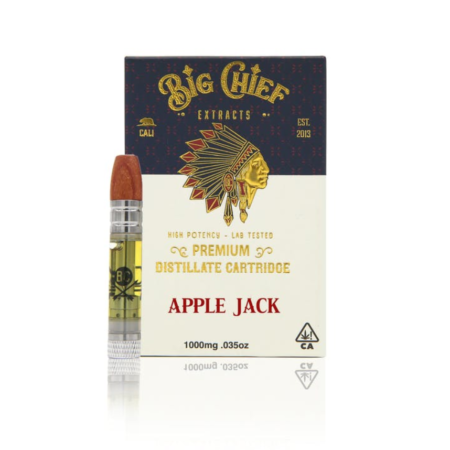 Big Chief Apple Jack vape cart with its signature packaging.