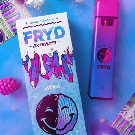 FRYD Disposable Berry Blow Pop vape device showcasing its sleek design and vibrant packaging.