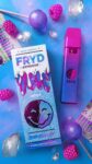 FRYD Disposable Berry Blow Pop vape device showcasing its sleek design and vibrant packaging.