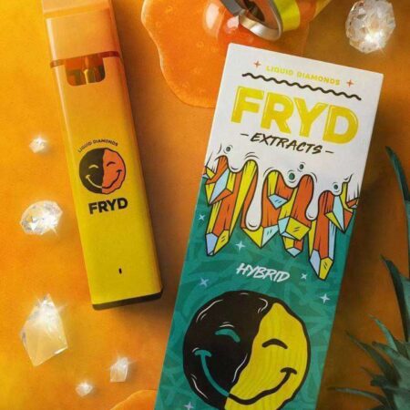 FRYD Disposable Cactus Cooler vape pen with orange and pineapple graphics.