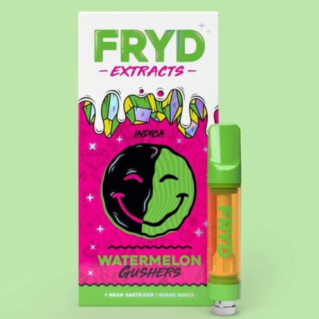 FRYD Disposable Watermelon Gushers Liquid Diamond vape pen displayed against a clean background.