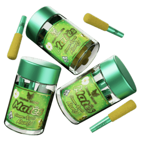 Green Apple Runtz Indica vape ready for use.