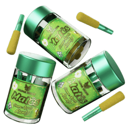 Green Apple Runtz Indica vape ready for use.