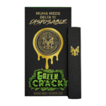 A sleek, ready-to-use Green Crack Disposable vape pen against a clean background.
