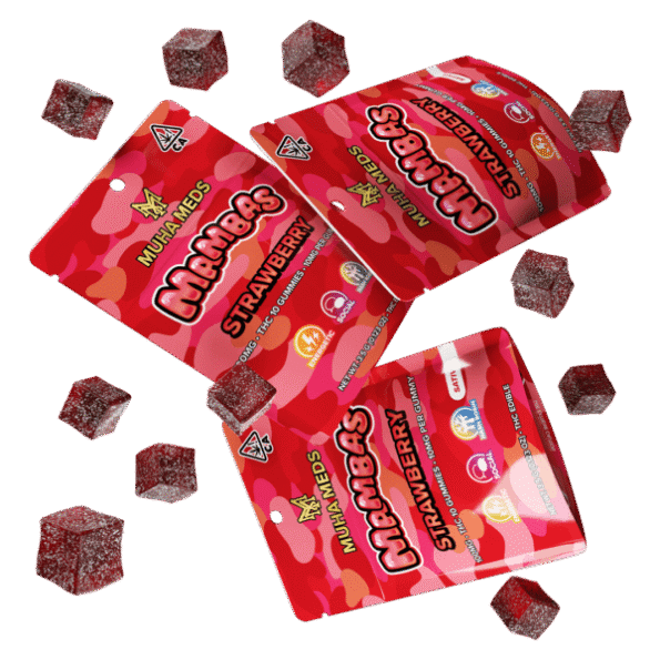 Buy Strawberry Muha Meds Mambas | Potent Hash Rosin Edibles